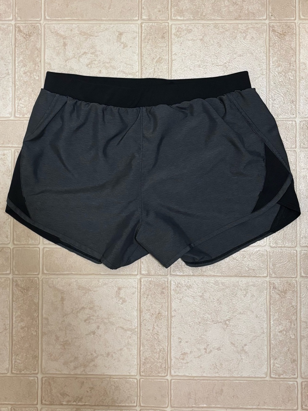 Under Armour Women’s Dark Gray and Black Athletic Shorts